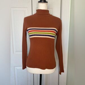 Y2K Simply - One Step Up Chocolate Colored Turtleneck